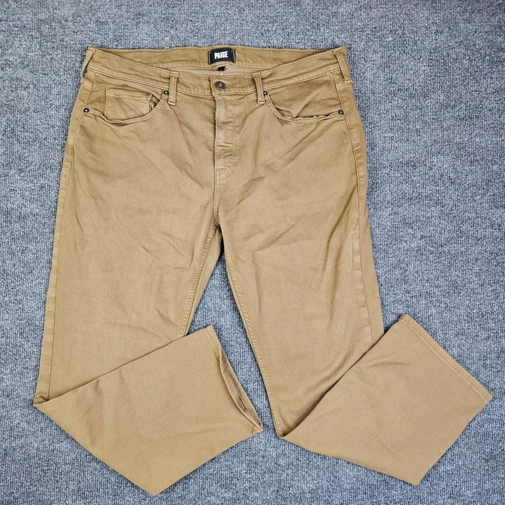 PAIGE Federal Jeans‎ Men 36x29 Slim Straight Tan Straight Leg Casual Pants